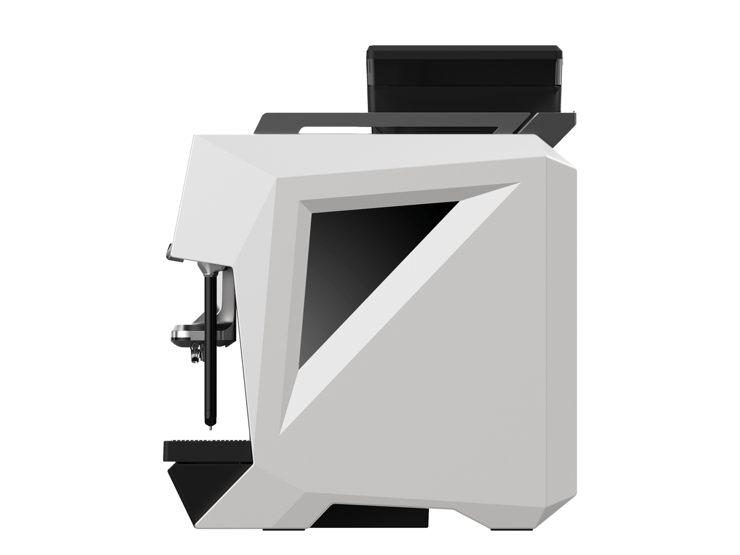 CAYE Smart X Super Automatic Espresso Machine, White, side view