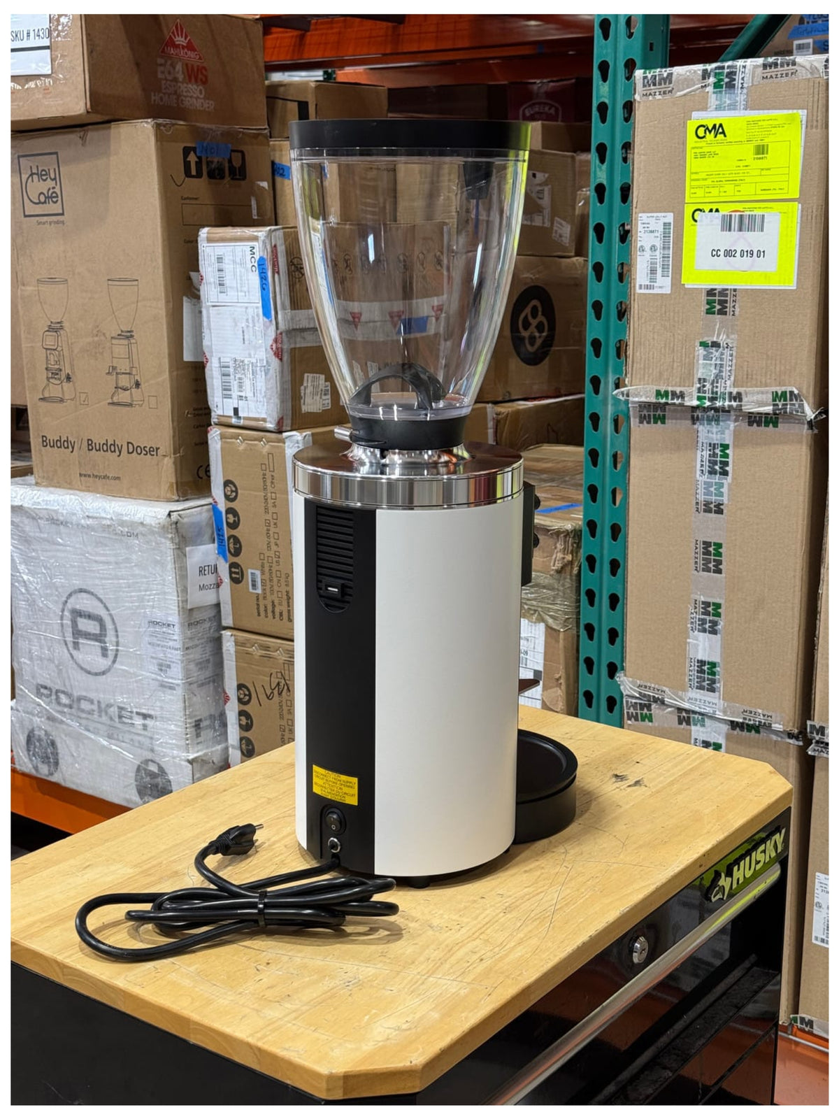 E65W Grind-by-Weight with Sync Espresso Grinder - Matte White Open Box
