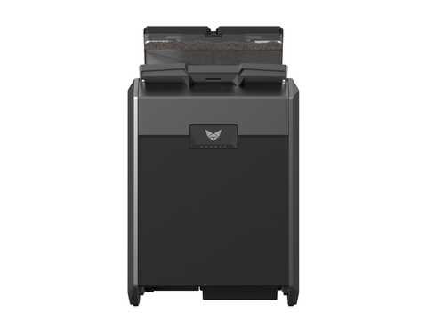 CAYE Smart X 2-Step Super Automatic Espresso Machine, Gray, rear view