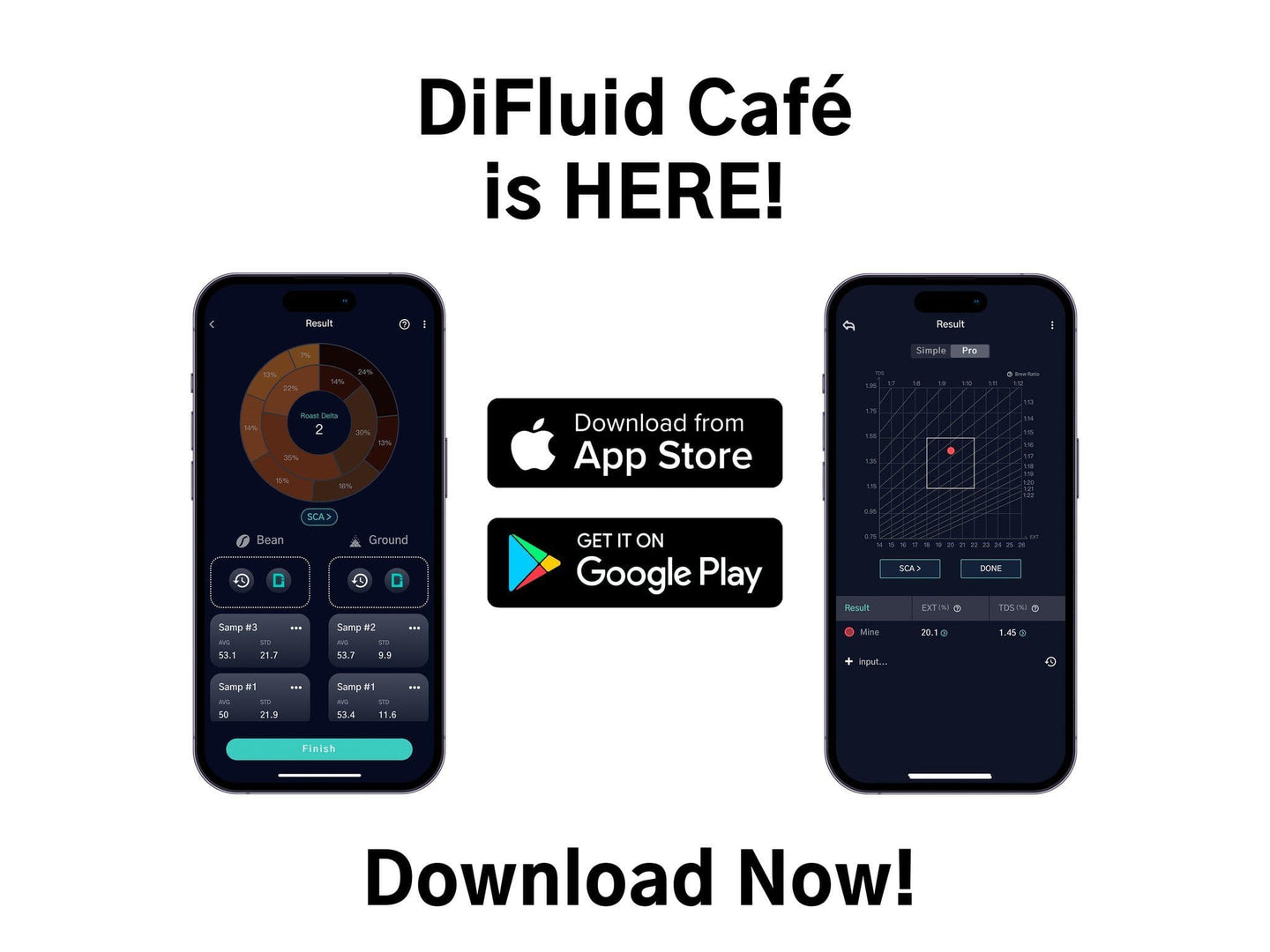 DiFluid Café app for the DiFluid Omni