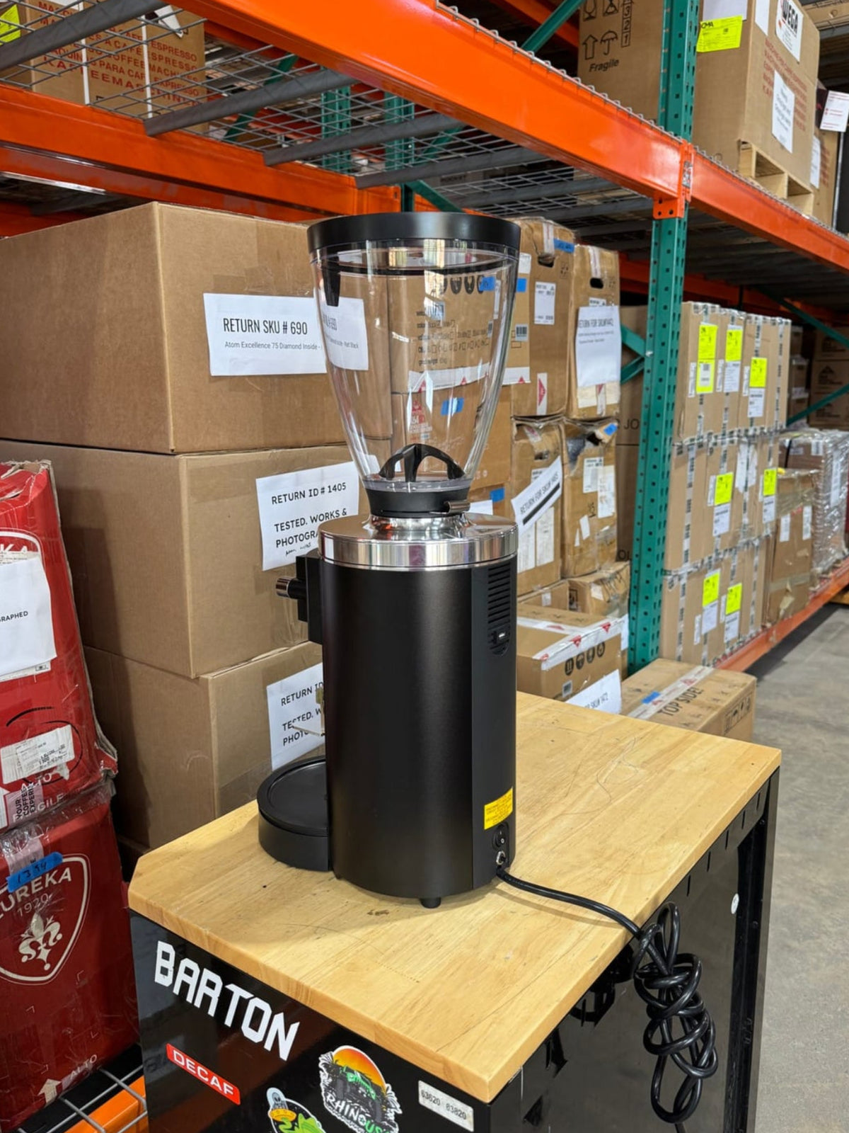 E65W Grind-by-Weight with Sync Espresso Grinder - Matte Black Open Box