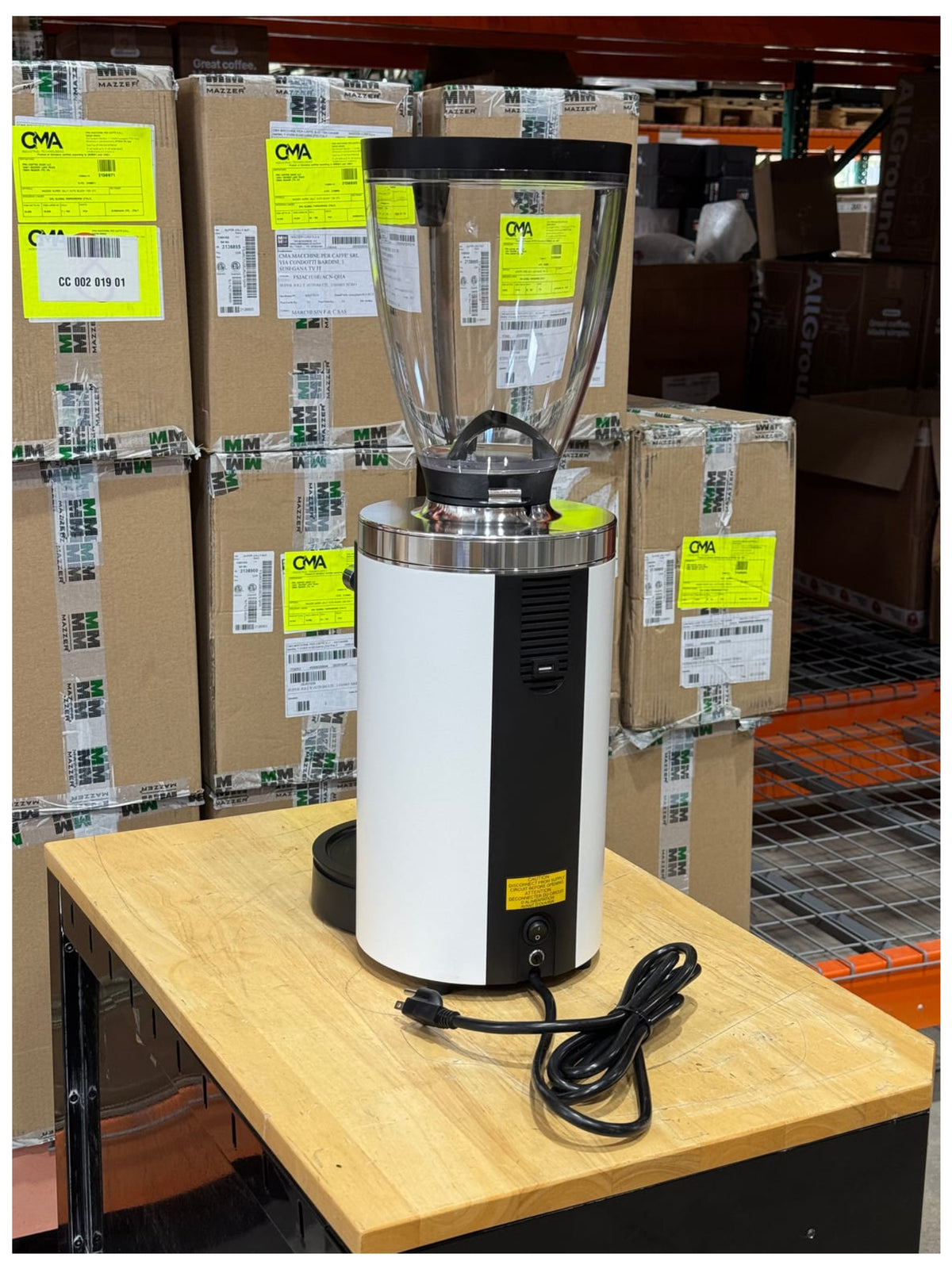 E65W Grind-by-Weight with Sync Espresso Grinder - Matte White Open Box